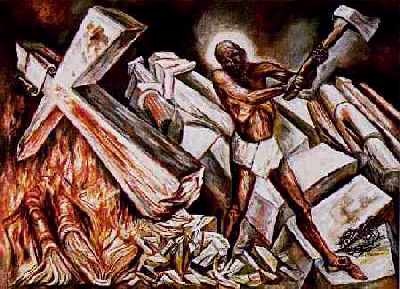 Image result for Orozco Christ Destroying His Cross (1931),